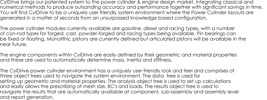 CylDrive, Engine Design